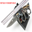 简约妮卡（jianyuenika）全新升级指虎刀户外多功能折叠瑞士军防身直具随身便携折求生 鬼头全钢柄