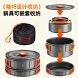 Aoran 露营炊具户外锅水壶煎锅装备便携野外野营套锅锅具用品 小号煎锅【配收纳袋】