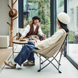 Naturehike挪客星月户外月亮椅折叠椅便携简易马扎沙滩露营写生导演员钓鱼凳 折叠包裹款/岩砂色
