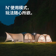 Naturehike挪客云界自立速开天幕露营自动帐篷穹顶钛黑胶遮阳防晒派对大凉亭 四角灰色(无涂层)