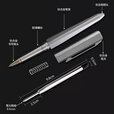 酷撼钛合金战术笔钨钢破窗防身武器合法商务签字笔户外男女防狼金属笔 钛灰色 送3支中性笔芯