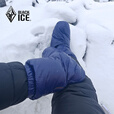 黑冰（BLACKICE）户外灰鹅绒羽绒脚套 冬季室内轻量保暖袜套Z2163 天蓝 M