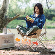 挪客Naturehike户外折叠椅聚拢式扶手靠背月亮椅户外露营便携烧烤椅子 【新款】聚拢月亮椅黑色/加大