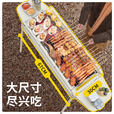 原始人烧烤炉家用烧烤架户外围炉煮茶烤肉炉架子便携折叠碳炭烤炉 磨砂黑【豪华全套】免安装