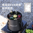 black dog折叠水桶户外露营便携野餐储水桶自带出水阀 百川-20L夜幕黑
