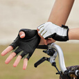 Naturehike挪客半指骑行手套户外露营跑步运动防紫外线耐磨公路车防晒自行车 野营绿 / XL
