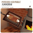 欧乐奇柴火取暖炉冬天家用室内采暖炉农村无烟柴煤两用炭火炉网红烤火炉 【铸铁可通炕】大号特厚款+配件