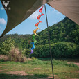 户外帐篷配件露营氛围装饰天幕风绳警示旗防绊倒转风筒彩旗帜挂件 中号-1.6米长-七彩色1条