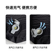black dog黑狗户外自动充气枕头露营气垫u型枕便携式旅行枕 夜幕黑