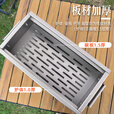 荒野猎人 WILD HUNTER户外折叠纯钛烧烤炉超轻木炭野餐炉具家用羊肉串碳烤架 纯钛标准版烧烤炉--小号标配