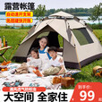 阿尤布帐篷户外折叠便携式野营过夜露营装备套野外公园室内自动速开 【一门一窗2-3人】+防潮垫