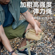 探险者折叠椅马扎凳便携板凳户外折叠椅子徒步登山公园野餐迷你凳 中号卡其手包折叠凳（双层牛津布）