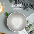 铠斯（KEITH）【冰花银双层碗】纯钛轻量化露营家用碗冰花纹理防手滑造型简洁 Ti5356-冰花银双层碗