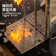 迪紫兔户外柴火炉折叠烧烤炉不锈钢取暖木炭烧烤架围炉煮茶露营炉具 柴火炉