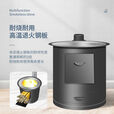柴火灶家用农村室内户外烧木柴铁大锅灶台炉移动新型节能便携庭院 40cm黑圆桶+40锅3米烟管配件