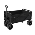 云伴户外露营折叠便携小推车野餐摆摊可折叠手推营地拖车拉杆桌板车 越野8寸黑色-双刹17cm万向轮
