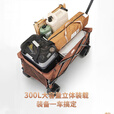 探险者（TAN XIAN ZHE）露营车儿童可躺户外推车野餐车露营装备折叠露营推车营地车买菜车 300L 聚拢淡栗棕【飞机轮+桌板】