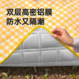 原始人野餐垫防潮垫防水防潮加厚地垫露营垫户外露营折叠野餐坐垫 【7层加厚不硌人】熊猫2*2m