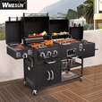 维黙昇 庭院烧烤炉家商用烧烤炉户外厨房木炭燃气美式BBQ烟熏炉烤肉炉 出口款升级柜体【标配套装】