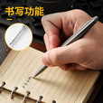 酷撼钛合金战术笔钨钢破窗防身武器合法商务签字笔户外男女防狼金属笔 钛灰色 送3支中性笔芯