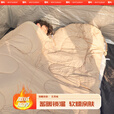 疆屿睡袋信封成人冬季加厚防寒户外四季通用款车用办公室午休睡被子 [卡其】1.5KG睡袋