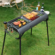 牧行烧烤架户外家用炉加厚加粗大号5-10人使用 烧烤炉+烤网-加高82cm