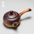 容山堂户外围炉煮茶壶器具全套风炉炭炉户外急须壶烧水壶烤火炉套装 粗陶壶-祥云钮侧把