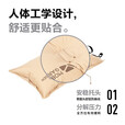 牧高笛（MOBIGARDEN） 户外徒步露营自动充气枕头旅行枕便携气枕午睡露营睡枕星辰 栗棕色(1个)