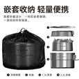 黑鹿（BLACKDEER）本原不锈钢套锅户外露营野营便携嵌套收纳烧水壶煎锅锅具套装 本原不锈钢套锅