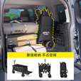 原始人露营车折叠推车露营推车户外营地车旅行手拉车后开野营遛娃小拖车 260L 卡其-减震轮+加大车架