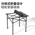 牧高笛户外露营野餐便携碳钢折叠蛋卷桌野餐野营装备山享方形蛋卷桌  曜石黑M 适用2-4人