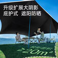 阿马福云黑胶防晒庇护所速开天幕帐篷户外露营遮阳棚防水防晒涂层野营天幕 庇护所天幕(20平)【6.2*3*2.4米】 黑胶防晒-2步速搭