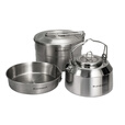黑鹿（BLACKDEER）本原不锈钢套锅户外露营野营便携嵌套收纳烧水壶煎锅锅具套装 本原不锈钢套锅