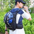 骑行背包专业男自行车越野爬山水袋双肩包马拉松徒步女户外登山包 深蓝【可外挂头盔 可挂登山杖】