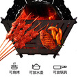 布比克（BUERK）跨境户外六边形插片式焚火台野餐烧烤炉取暖炉折叠柴火烤肉篝火架 篝火炉【赠双层牛津布收纳包】