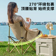 探险者户外折叠椅露营椅子便携月亮椅野餐椅露营桌椅套装沙滩椅钓鱼椅 细沙黄夹棉折叠椅【送收纳袋】