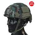 凰一 FAST战术头盔防护训练玻璃钢头盔布套盔套虎斑特战头盔 800g头盔+新绿盔套