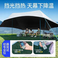 阿马福云黑胶防晒庇护所速开天幕帐篷户外露营遮阳棚防水防晒涂层野营天幕 庇护所天幕(20平)【6.2*3*2.4米】 黑胶防晒-2步速搭