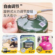 拓村户外炉具三七头猛火炉分体式卡式炉便携式露营野炊外野营全套装备 七星猛火炉+转接头+煤气罐连接线