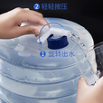PE便携式折叠水袋食品级户外便携水桶龙头车载伸缩野营收缩水袋 3L