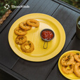 THOUS WINDS千风户外复古碟盘套装304不锈钢碟盘野炊牛排烤肉西餐托盘餐盘 复古餐盘 复古银色