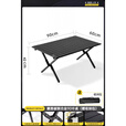 JCZS德国户外蛋卷桌椅露营桌椅便携式折叠桌野营野餐桌椅桌子摆摊套装 【2.3加粗加厚】中号90cm耀黑碳钢合金蛋卷桌-