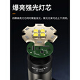 桐汝壁四眼怪兽强光充电便携迷你爆亮户外家用手电随身小型 三眼定焦_标准版单电_强磁吸附_