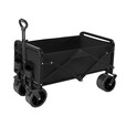 户外出游季露营车小推车野餐手拉车露营装备折叠露营小推车 【升级坦克轮】黑色+8寸黑色盖板