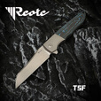 REATE瑞特 公羊 TSF 高端野营户外生存折叠刀收藏送礼送男朋友 黑蓝柄银色刃