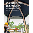 探险者（TAN XIAN ZHE）全自动充气帐篷天幕二合一露营帐篷4人-6人灰胶遮阳棚六角帐篷 自动【加厚灰胶帐篷】4-6人