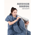 爱梦轩老人睡袋纯棉成人护肩防踢被加宽全棉户外冬季四季家用空调房保暖 【护肩防踢】100*225cm 蓝灰 6.6斤 秋冬