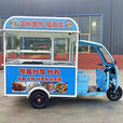 WHITE HOT多功能电动三轮小吃餐车早餐夜市烧烤移动摆摊可移动油炸肉夹馍 任意定制 图纸设计费