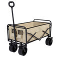 骆穂豆露营车户外可折叠推车超大营地车野餐车拖车野营手拉杆摆摊小 [黑色5寸]小号转向轮