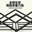 野徒者露营车户外推车野餐车儿童可躺露营装备折叠摆摊营地车小买菜车 曜石黑-5寸万向轮+72桌面 升级后开门款